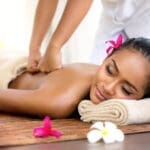 Balinese massage in spa environment